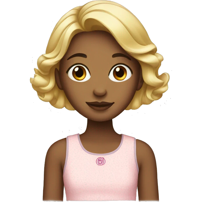 Girl with monogram emoji