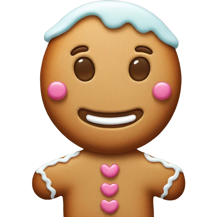 Pastel gingerbread man emoji