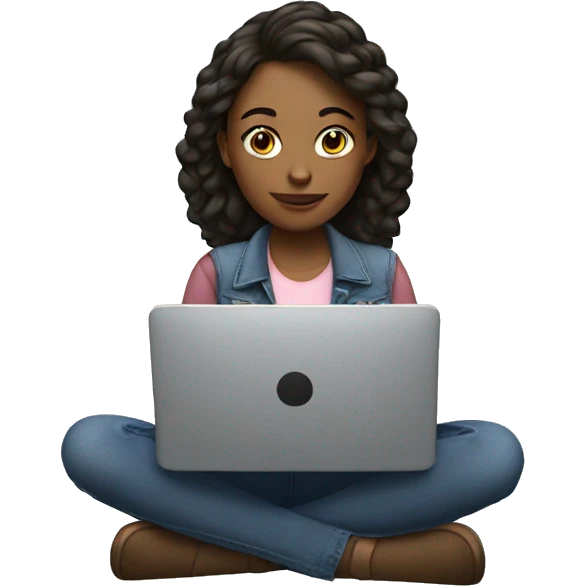 a young woman with a laptop emoji