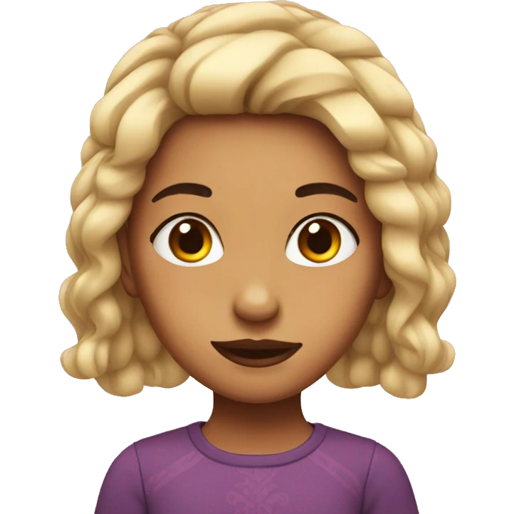 Girl with seven eyebrows emoji