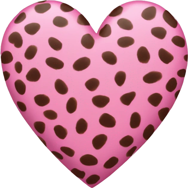 Pink Cheetah Print heart emoji