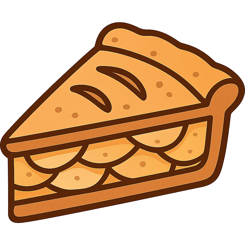 slice of apple pie flat toon style emoji