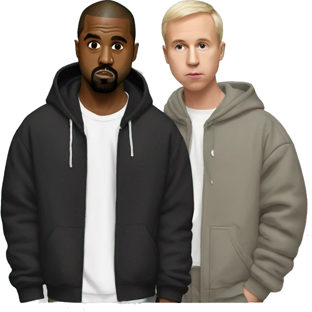 kanye west with gosha rubchinski emoji