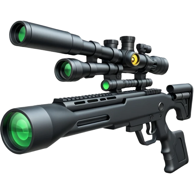 tech sniper rifle with laser scope emoji