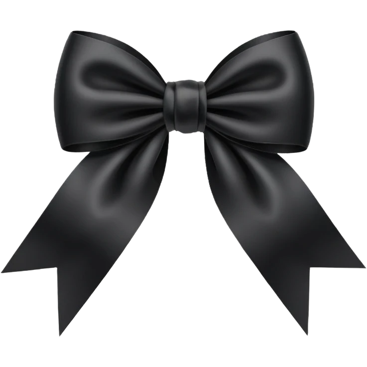 Black ribbon bow emoji  emoji