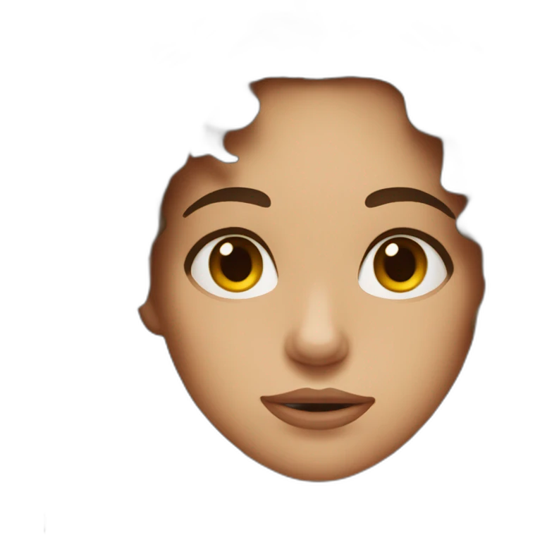 upset brunette long curly hair emoji