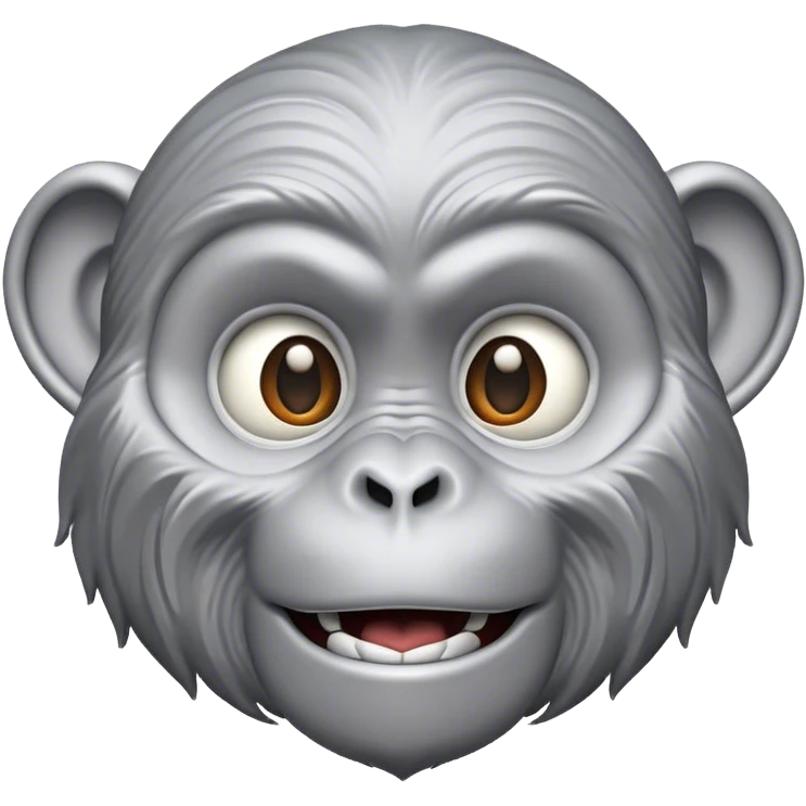silver terminter monkey face emoji