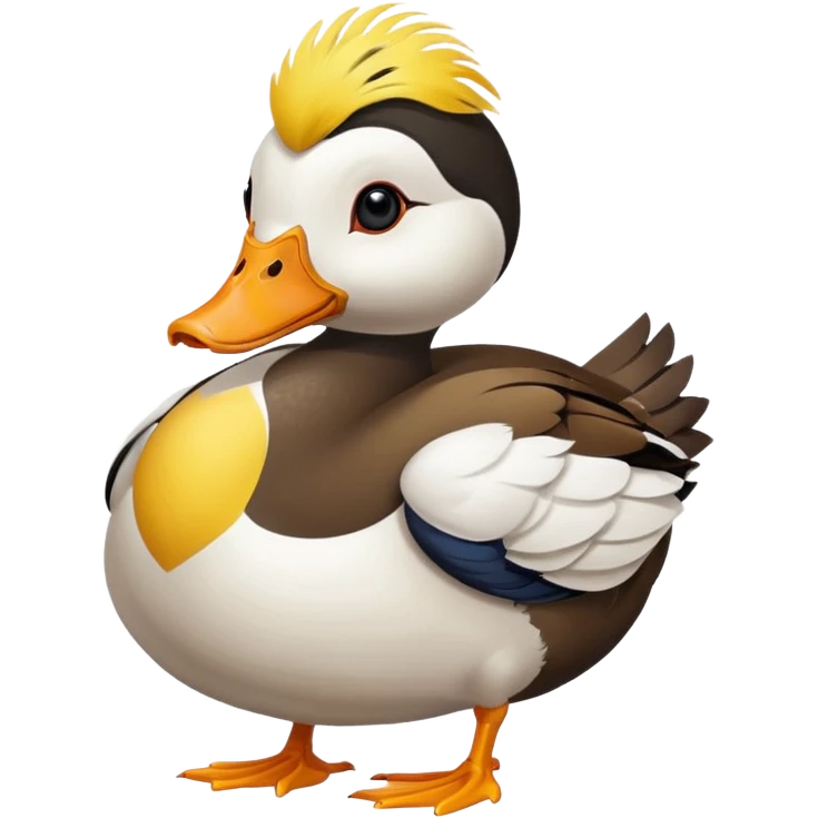 Heart faced duck emoji
