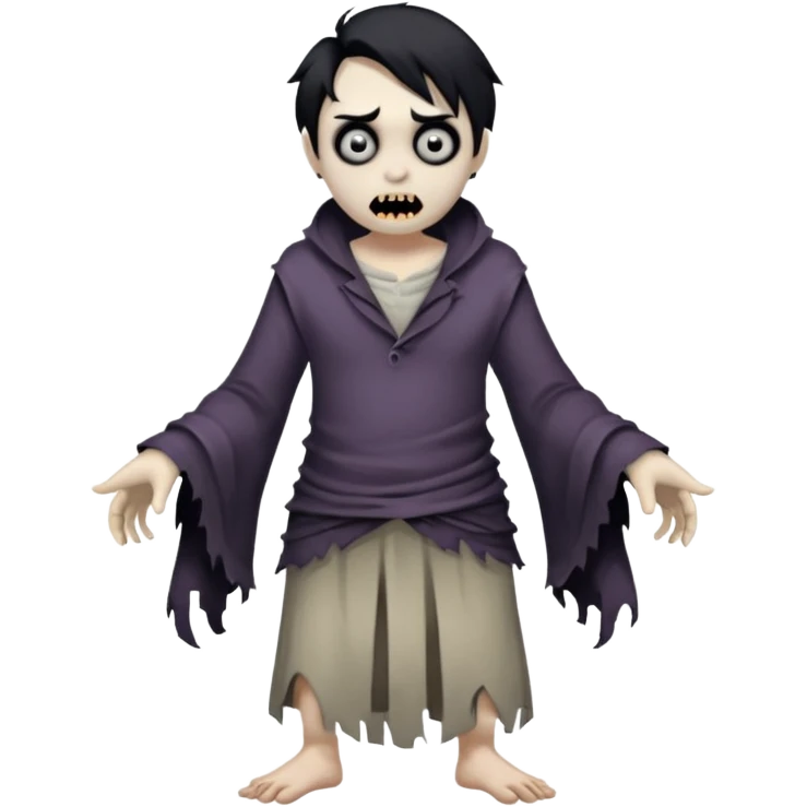 a scary distorted figure emoji