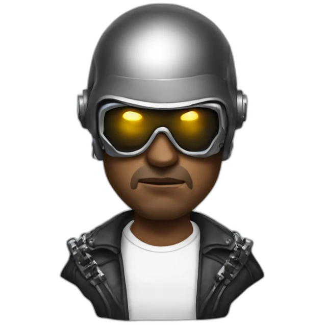 Francis pope dressed like the terminator emoji