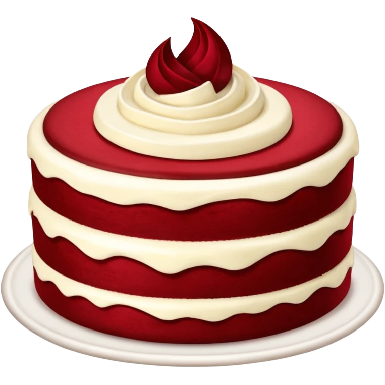 fatia de bolo red velvet, camadas visíveis emoji
