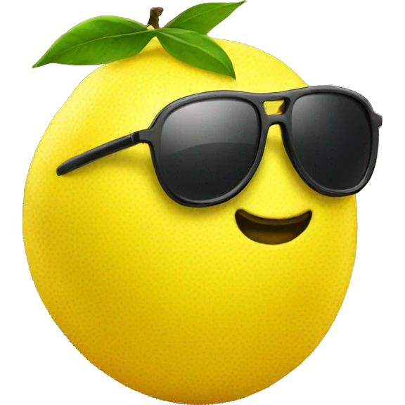 a lemon with sunglasses emoji