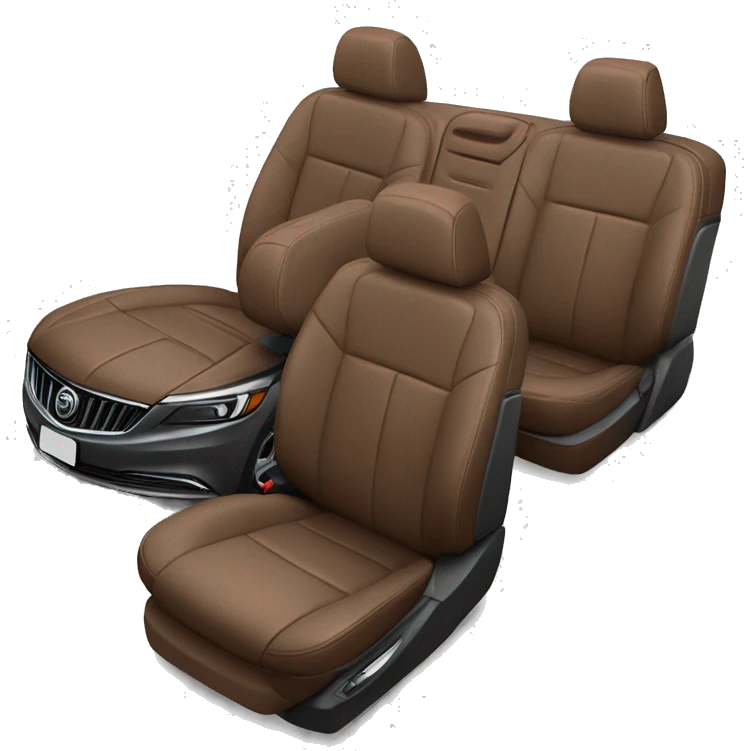 White Buick Avenir leather brown seats emoji