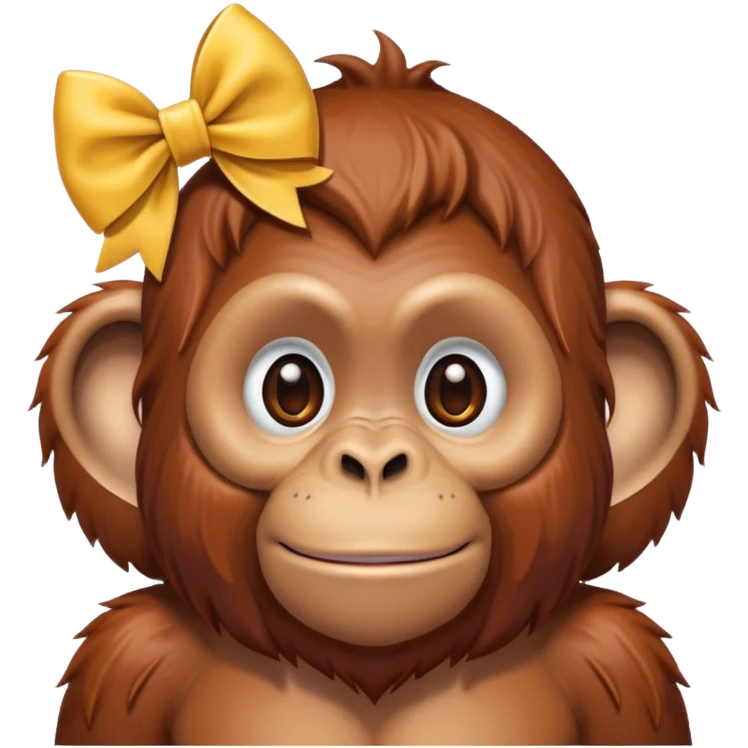 Orang utan with bow  emoji