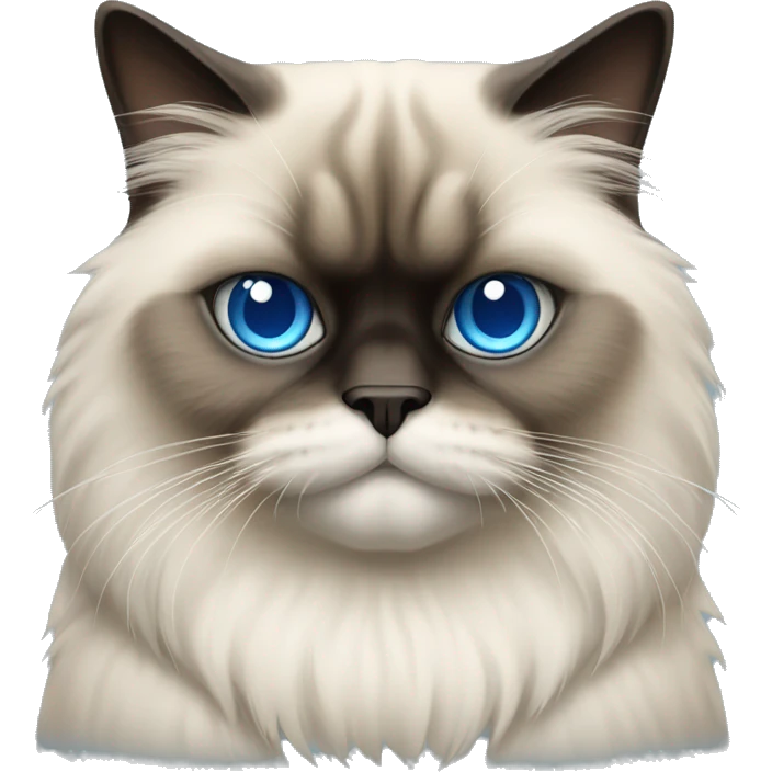 Himalayan cat with blue eyes emoji