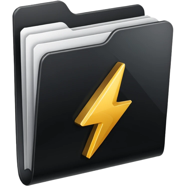 black folder flash file emoji