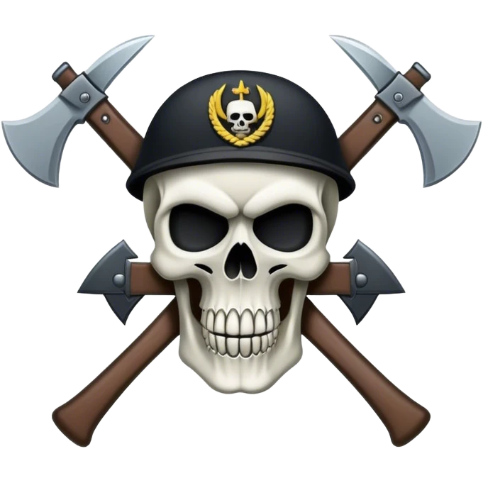 Military patch Shadow Delta skull and crossed hatchets  emoji