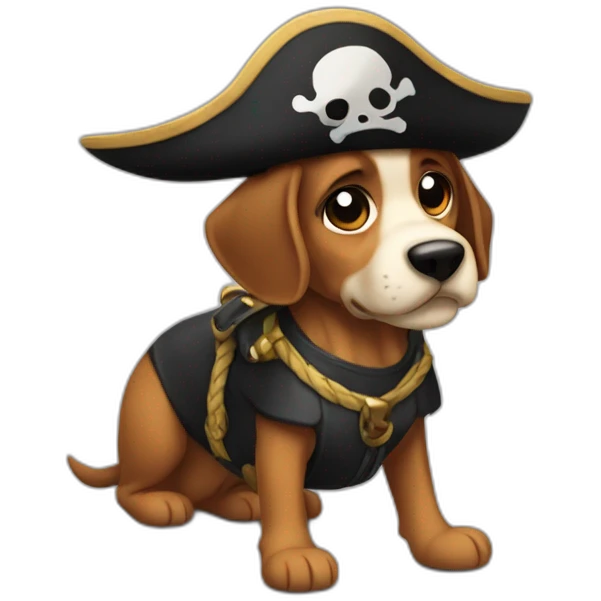 Cachorro pirata emoji