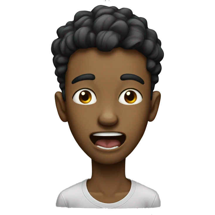 Skinny boy mewing emoji