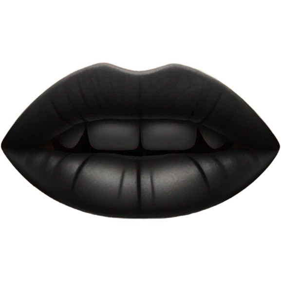 Black lipstick kiss emoji