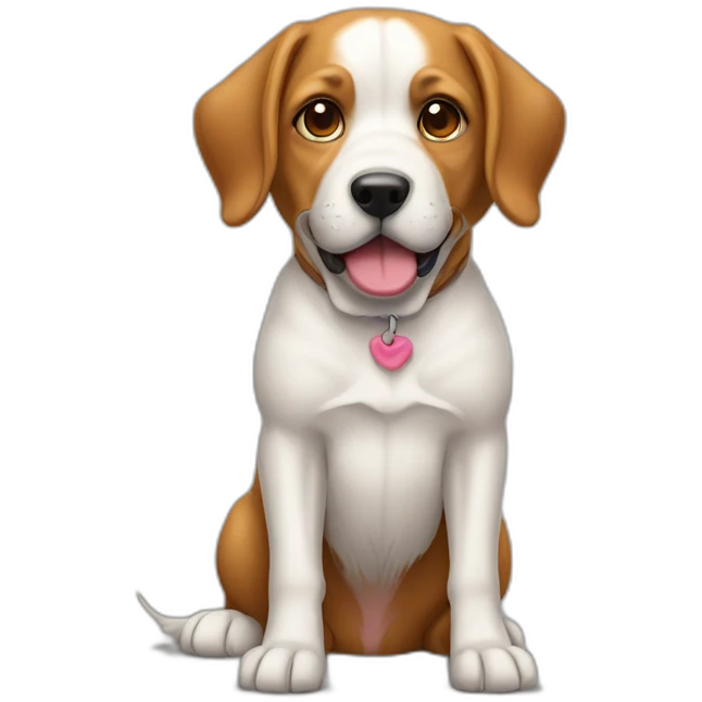 chien avec les jambes croisées emoji