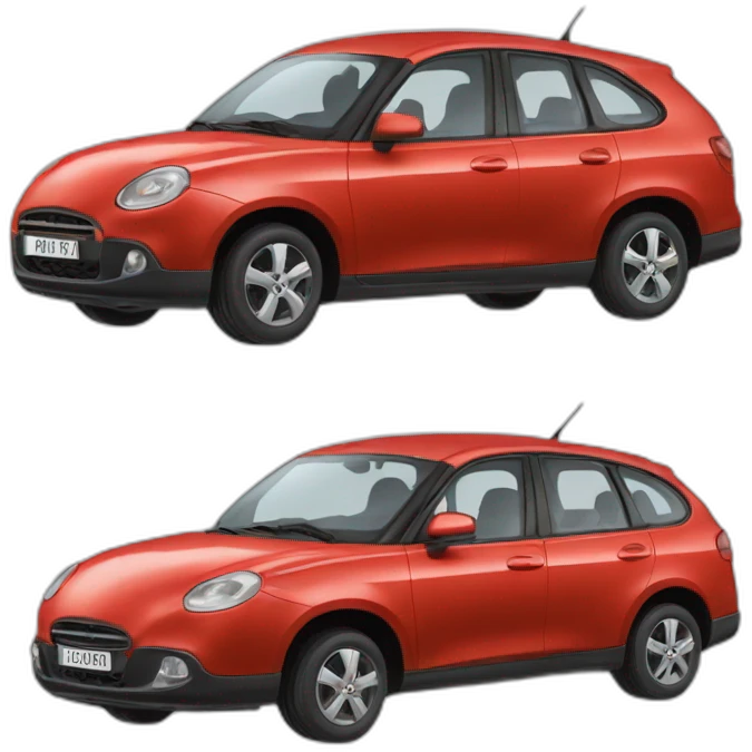 Voiture qui roule sur Macron emoji