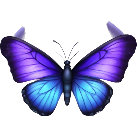 blue violet butterfly inside a sphere orb intuition magical wings dreams emoji