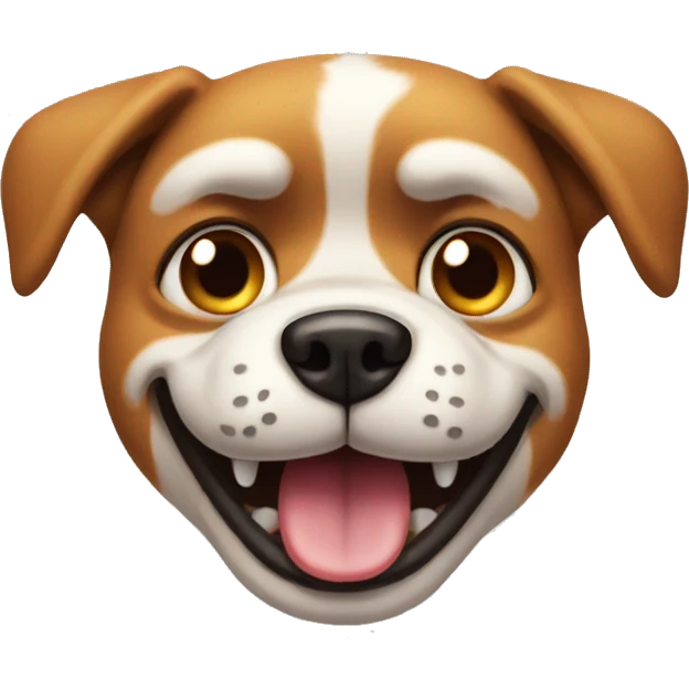 hysterical dog that looks mad emoji