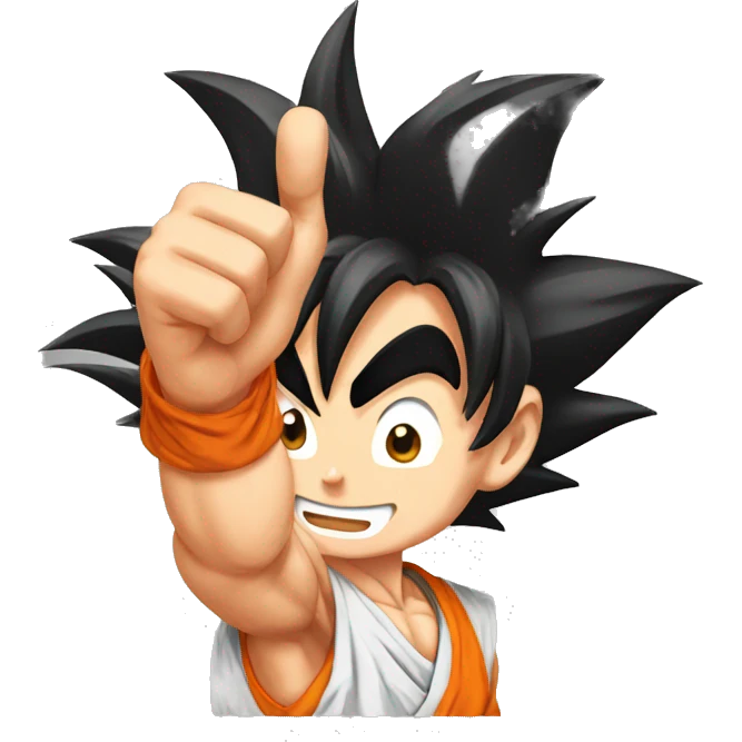 Goku thumbing up emoji