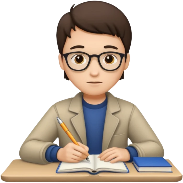 I want a notebook with a student emoji