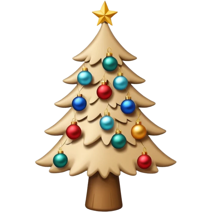 Beige Christmas tree emoji