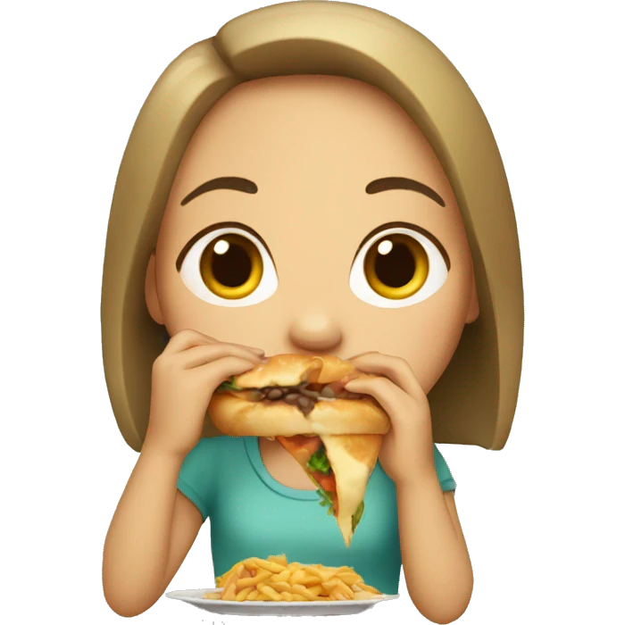 Girl eating food  emoji