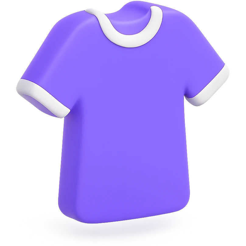 T-shirt, side view emoji