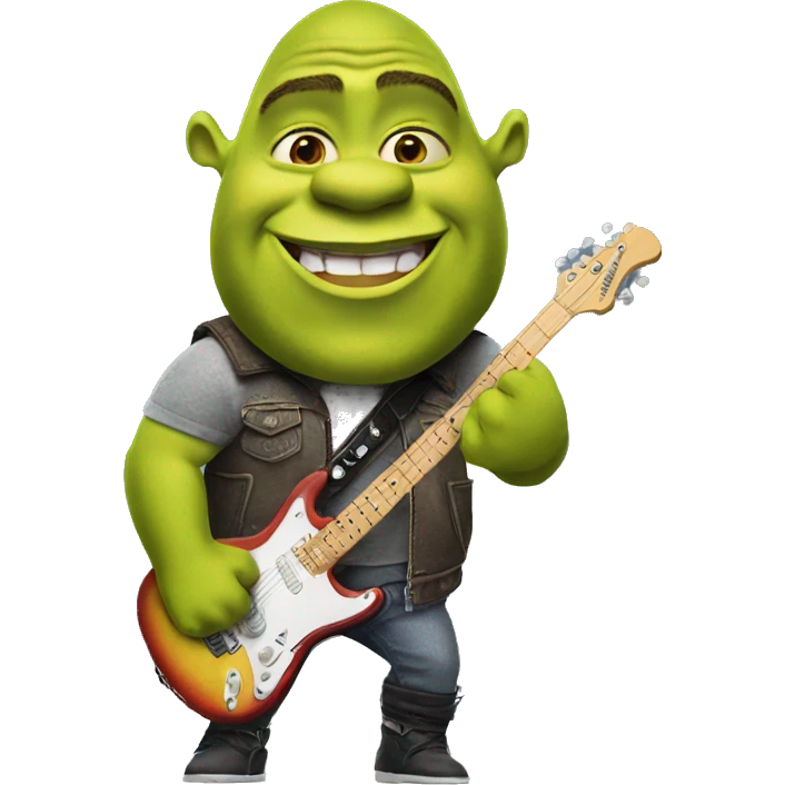 Shrek as rock star emoji