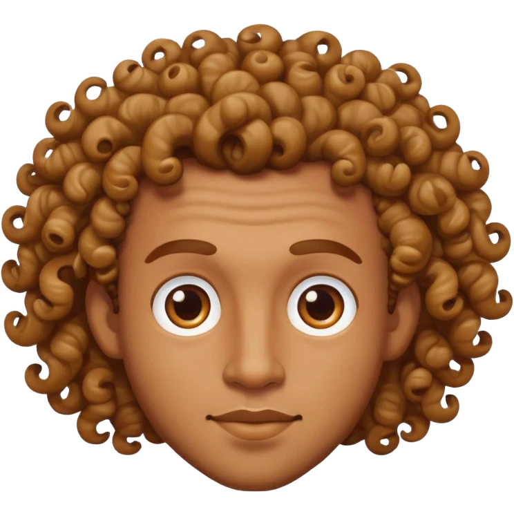 Caramel skin color man with curls  emoji