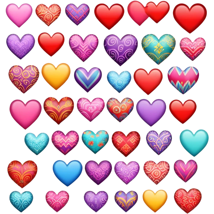 Decorated hearts  emoji