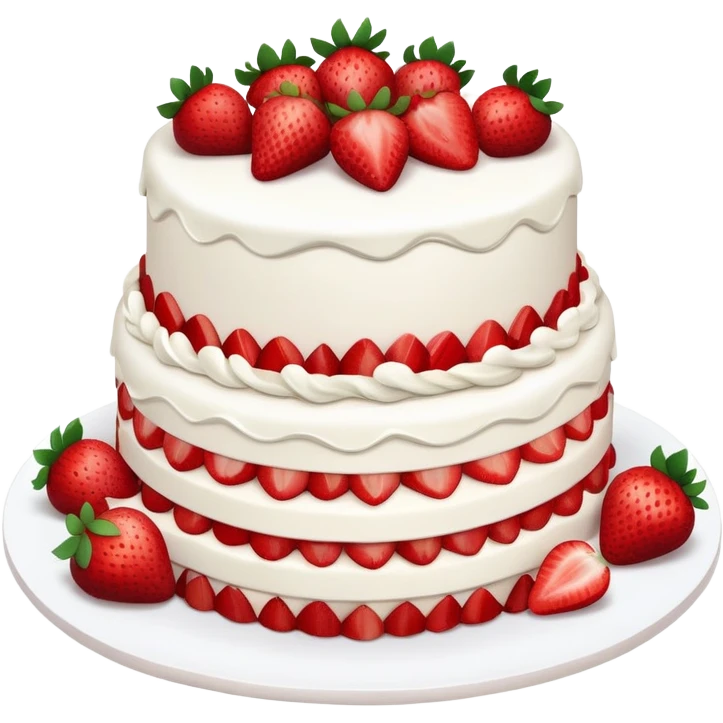 2 tier Strawberry Cake emoji