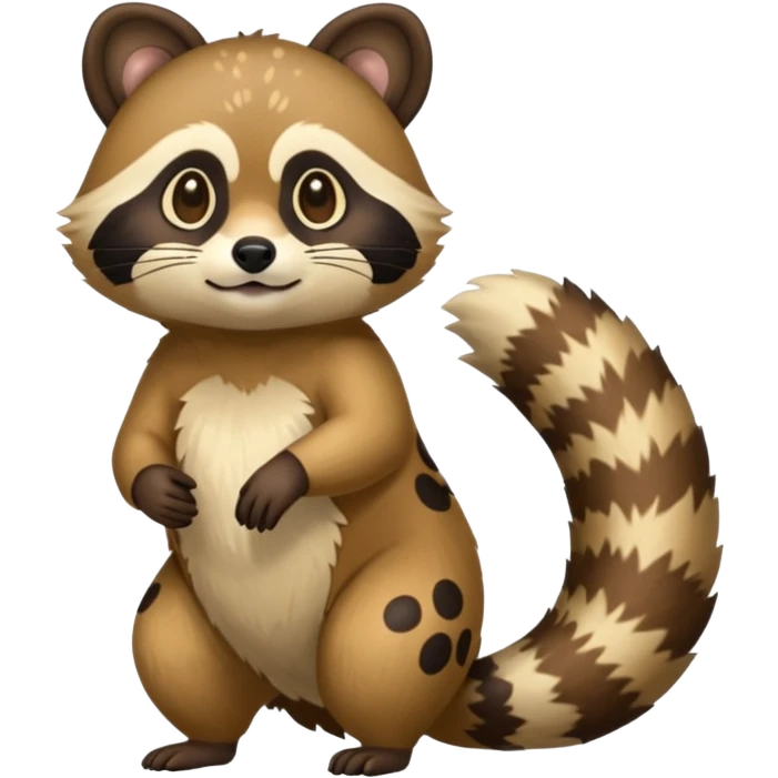 Cacomistle-tanuki-oncilla-animal-hybrid (full body) emoji