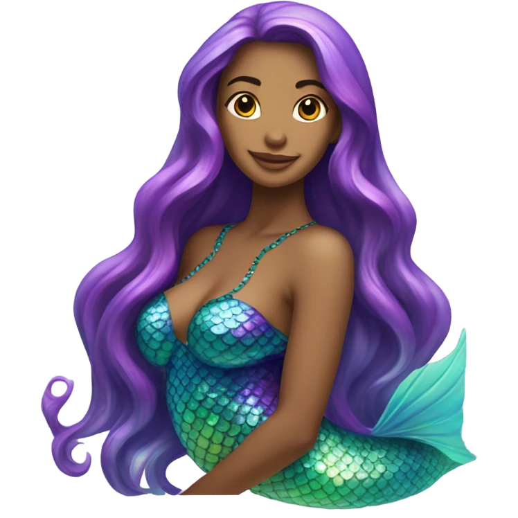 Long hair mermaid ￼ emoji