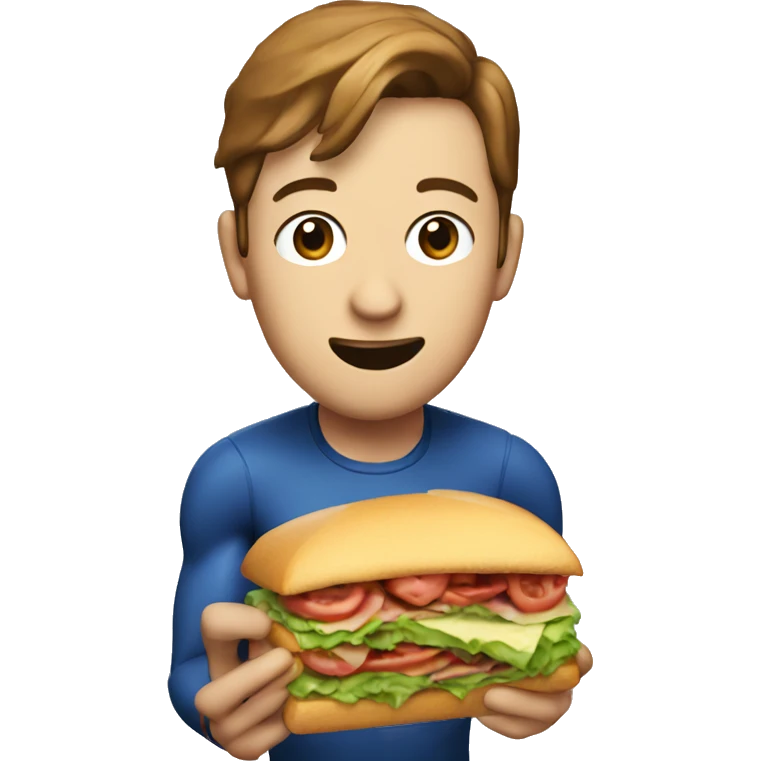 spiderman eating sandwich emoji