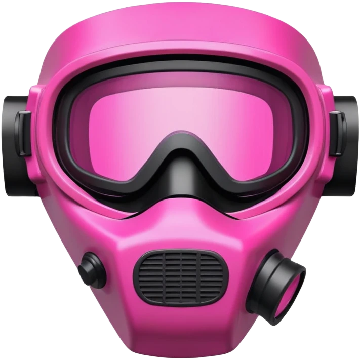 pink welding mask glasses, flip-up design with bright pink protective lenses emoji