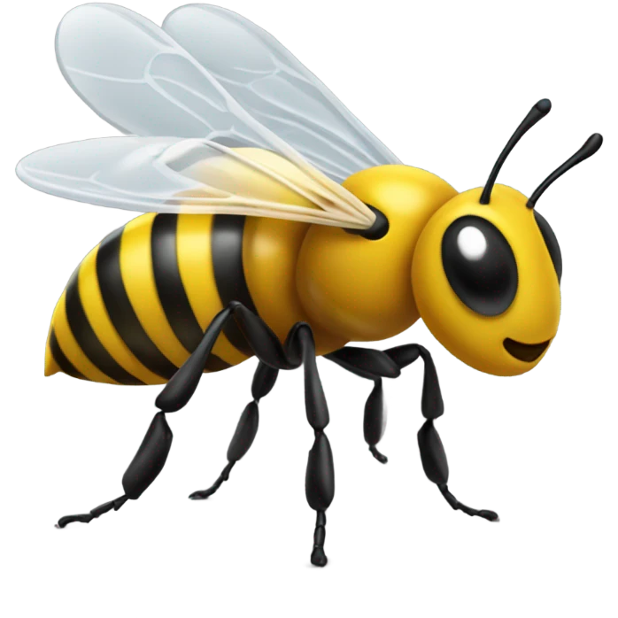 busy bee with pen emoji