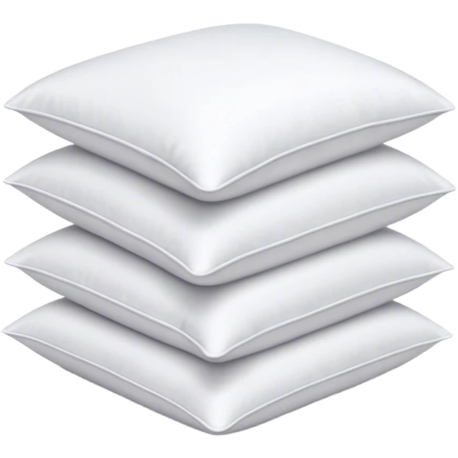 Stack of crisp white aesthetic hotel pillows emoji