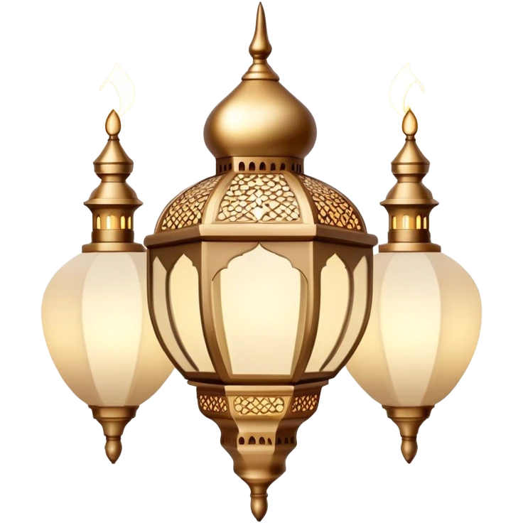 Beige ramadan islamic lights  emoji