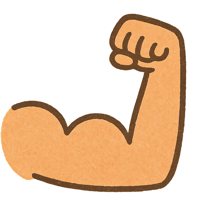 really small biceps emoji