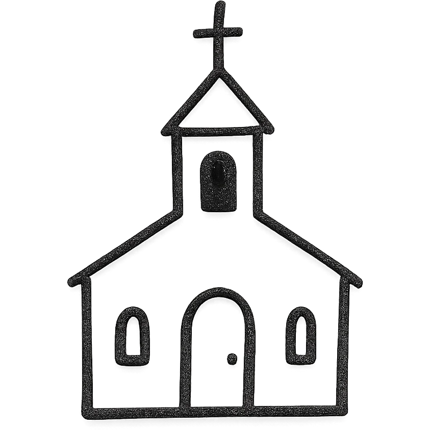 church icon, hand drawn outline style emoji