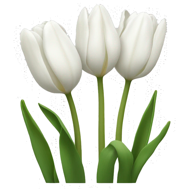 White tulips  emoji