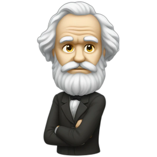 karl marx got his hand on his head emoji