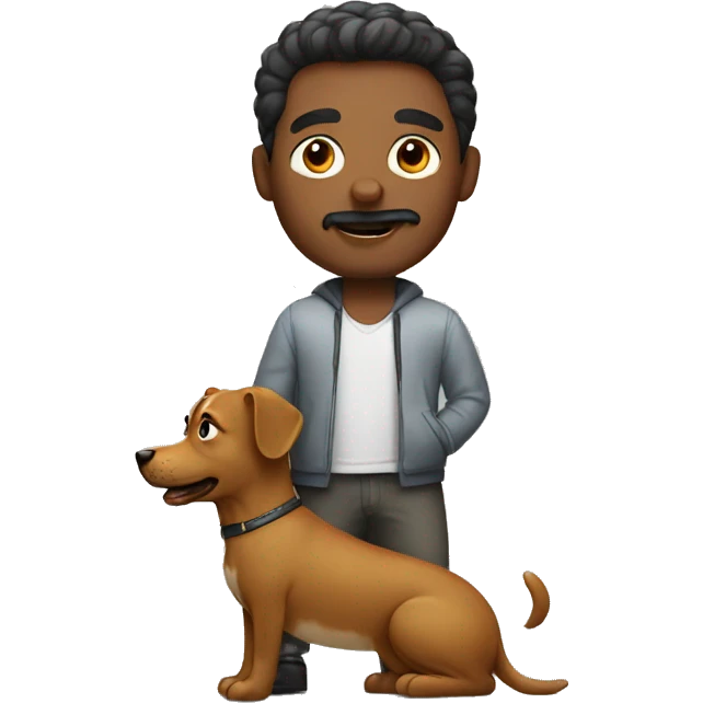 man on a dog emoji