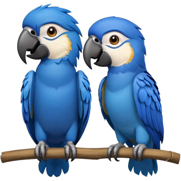 2 guacamayos azules parecidos a la película rio  emoji